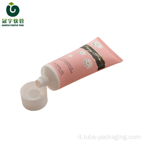 Tubo in plastica cosmetica da 80ml per confezione gel doccia